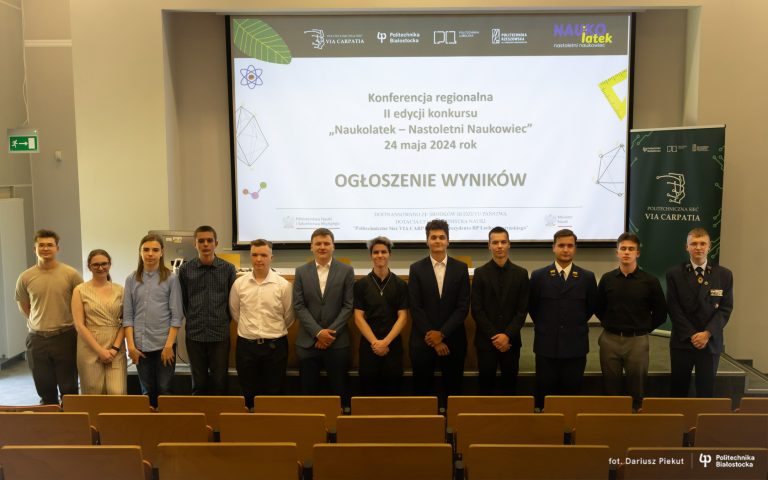 Laureaci finału etapu regionalnego II edycji konkursu „NAUKOLATEK – Nastoletni Naukowiec”